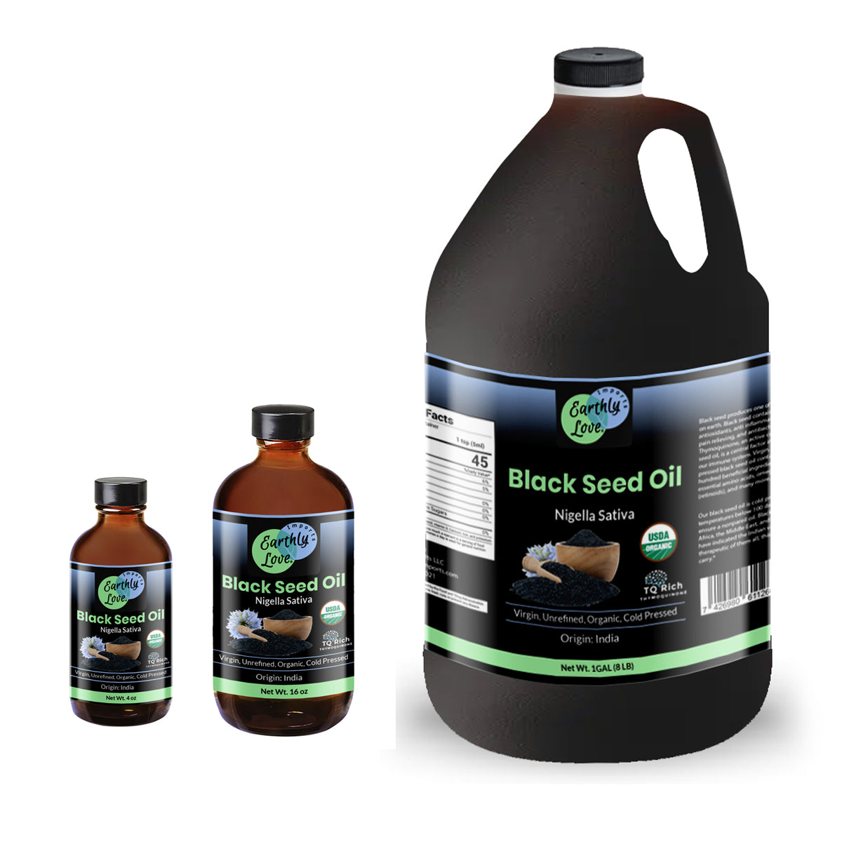 Black Seed Oil (Cold-Pressed, Virgin, Unrefined)