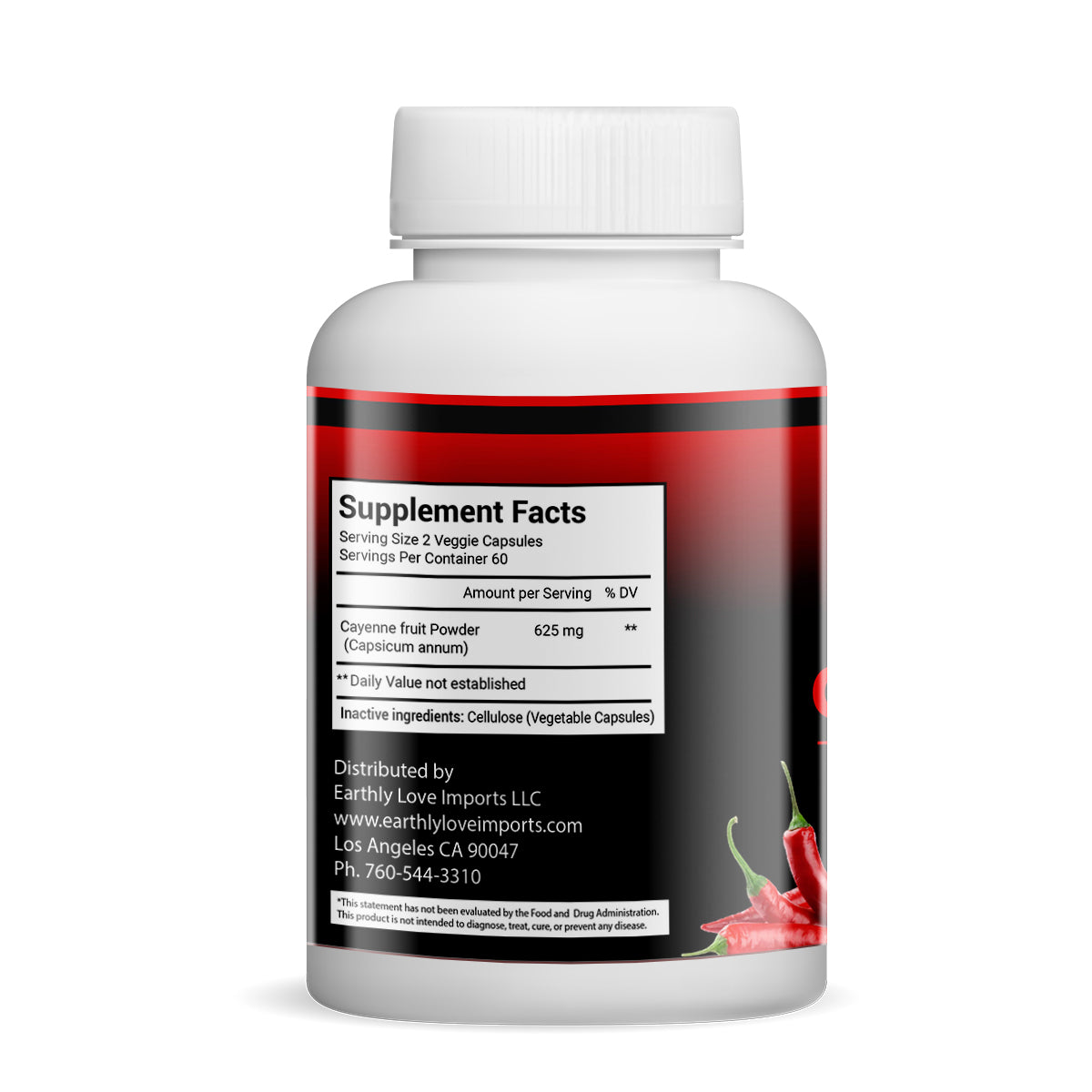 Cayenne Fruit Herbal Supplement Capsules