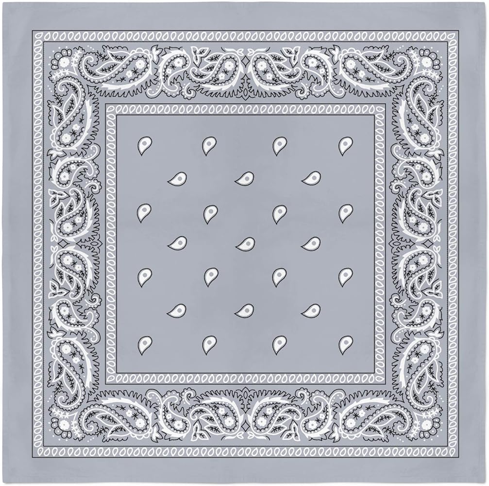3BB. Grey Bandana (22” x 22”)