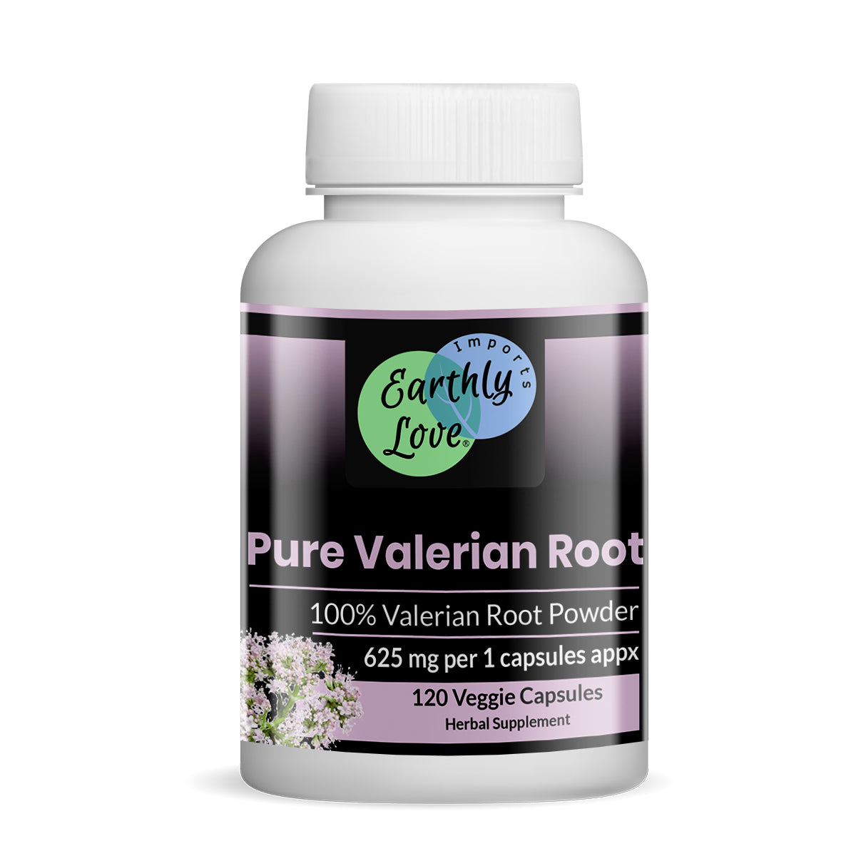 Pure Valerian Root Herbal Supplement Capsules