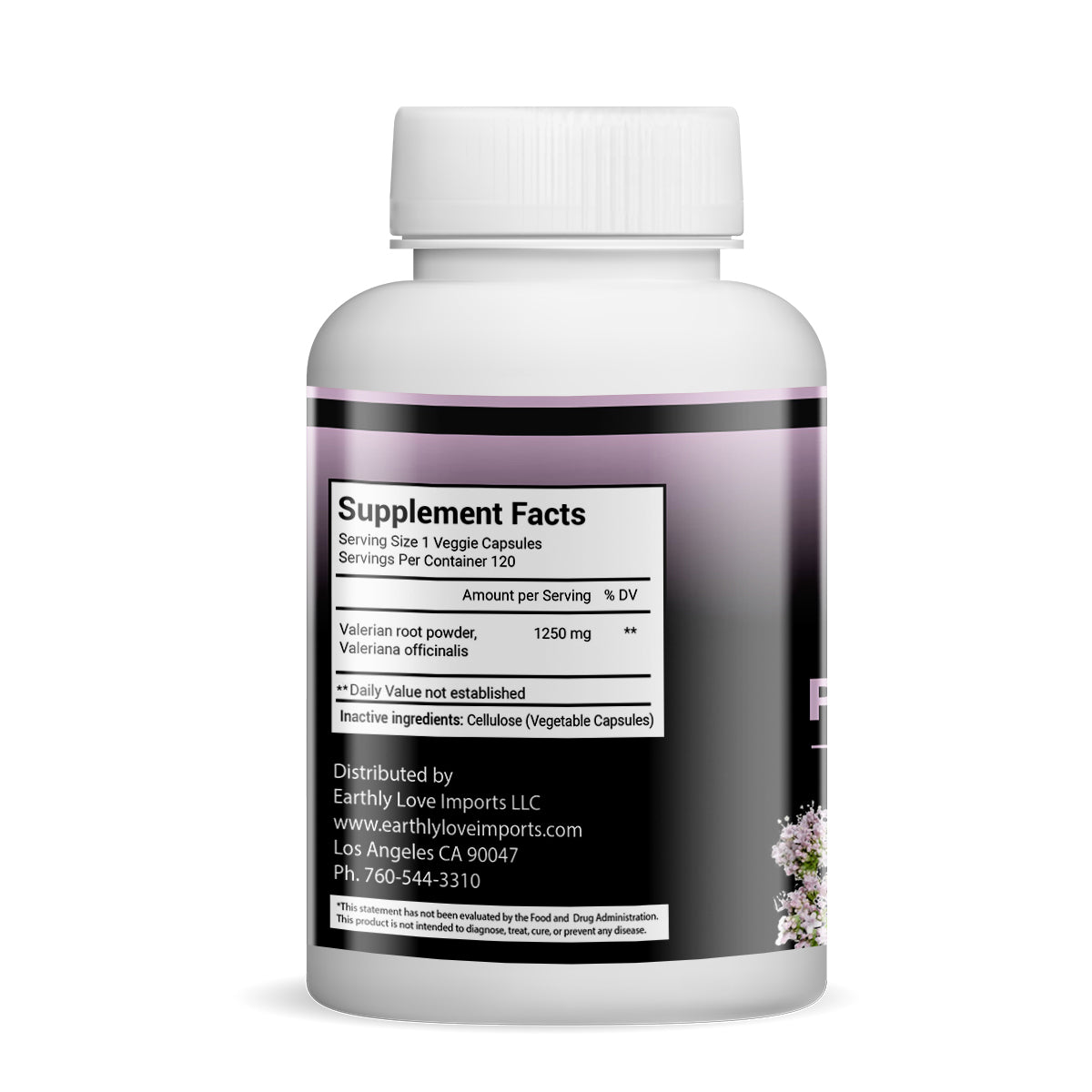 Pure Valerian Root Herbal Supplement Capsules