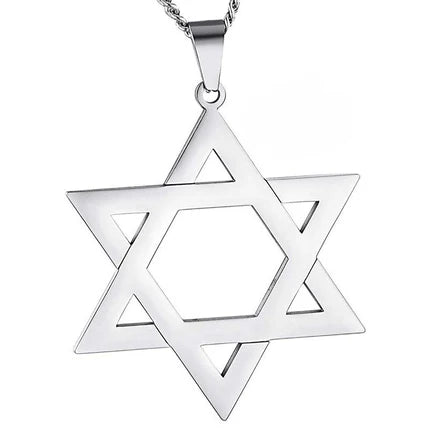 21L: Star of David (1") w/ Stainless  Steel Necklace (22")