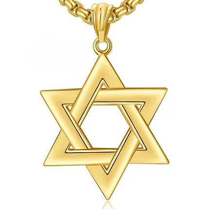 21M: Star of David .925 Sterling Silver w/ 18K Gold Plated (1") Necklace (24")