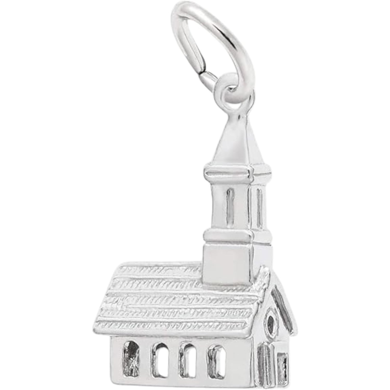 21V: .925 Sterling Silver Church Charm (.42" x .58")