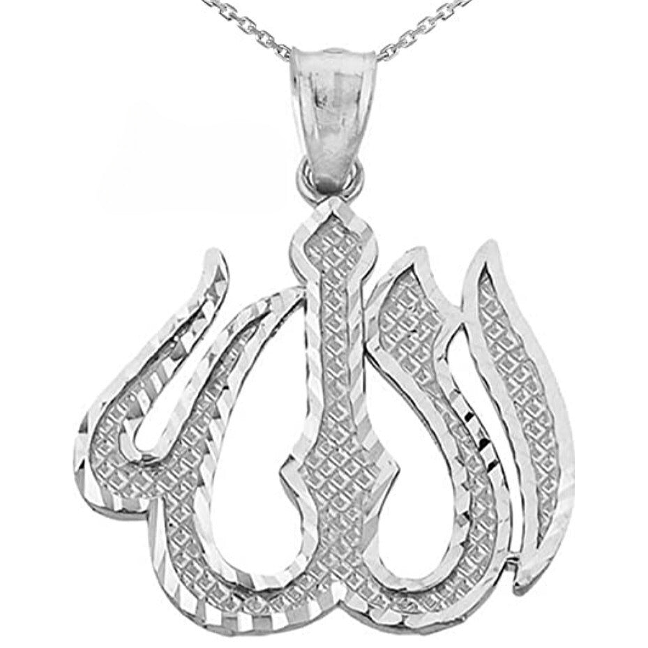 21Q. .925 Sterling Silver Islamic Allah Pendant  16" - 22” Necklace