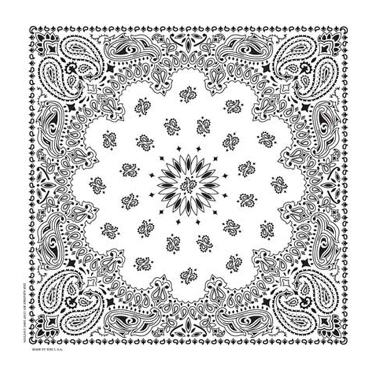 3C. White Bandana (22" x 22")