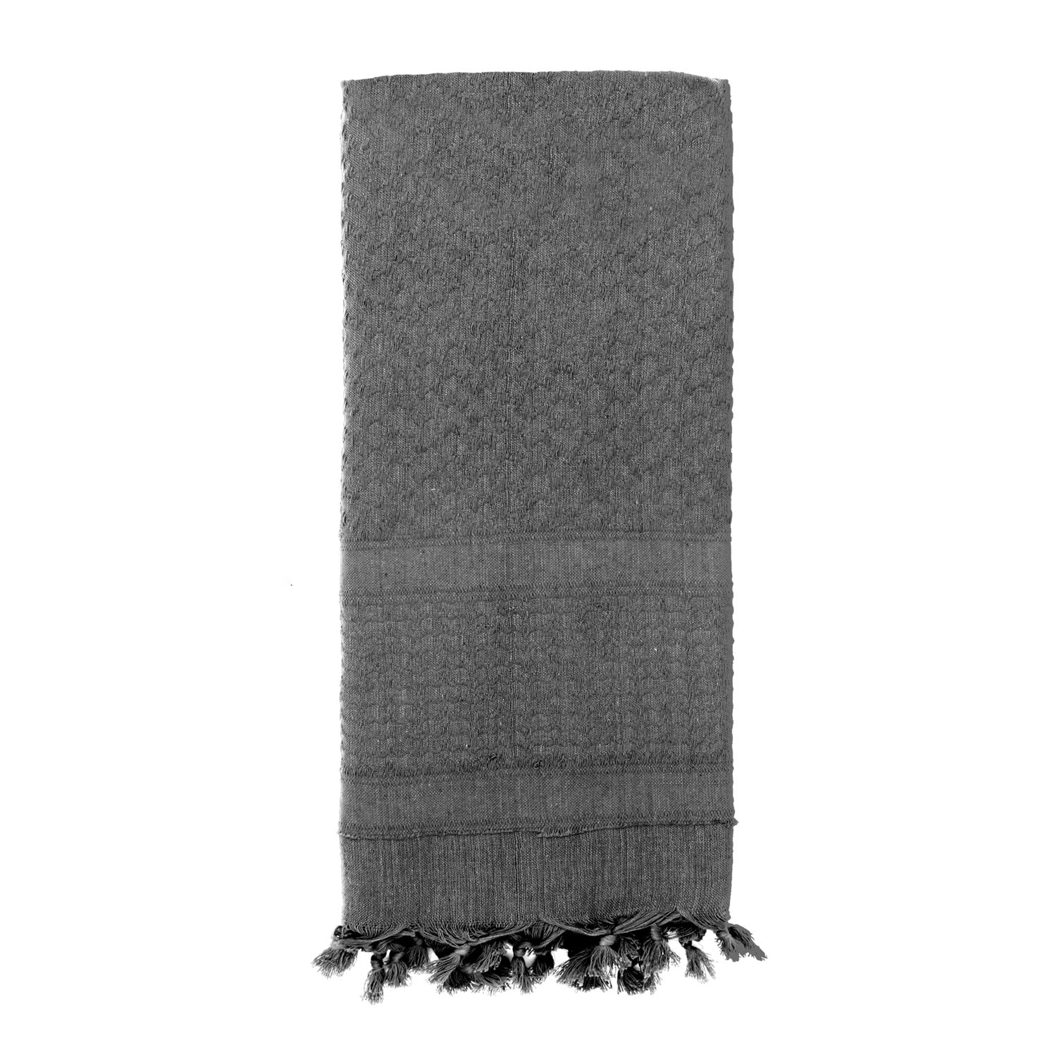 4E: Gray Keffiyeh Shawl Solid (42" x 42")