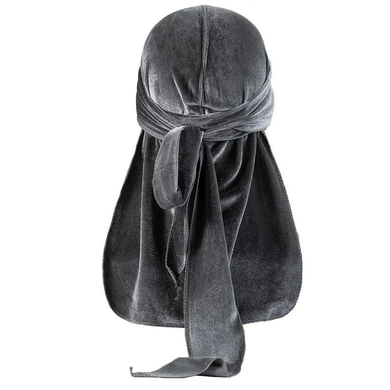 3B: Grey Velvet Durag