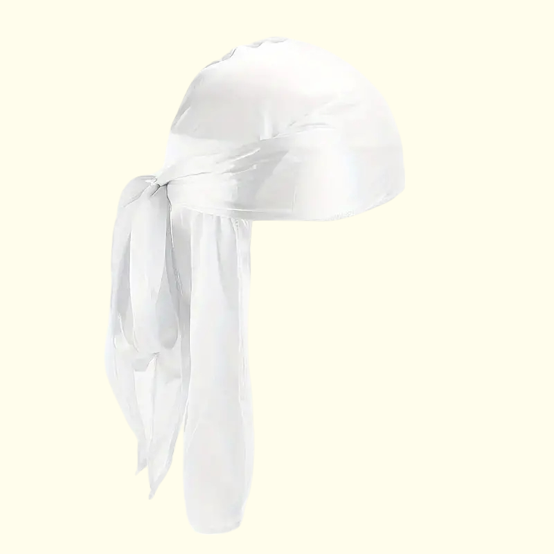 3A: White Religious Doo Rags one size fits most