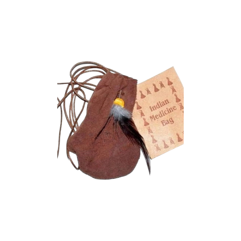 7F: (Natural leather) Medicine Bag (2" X 2.5")