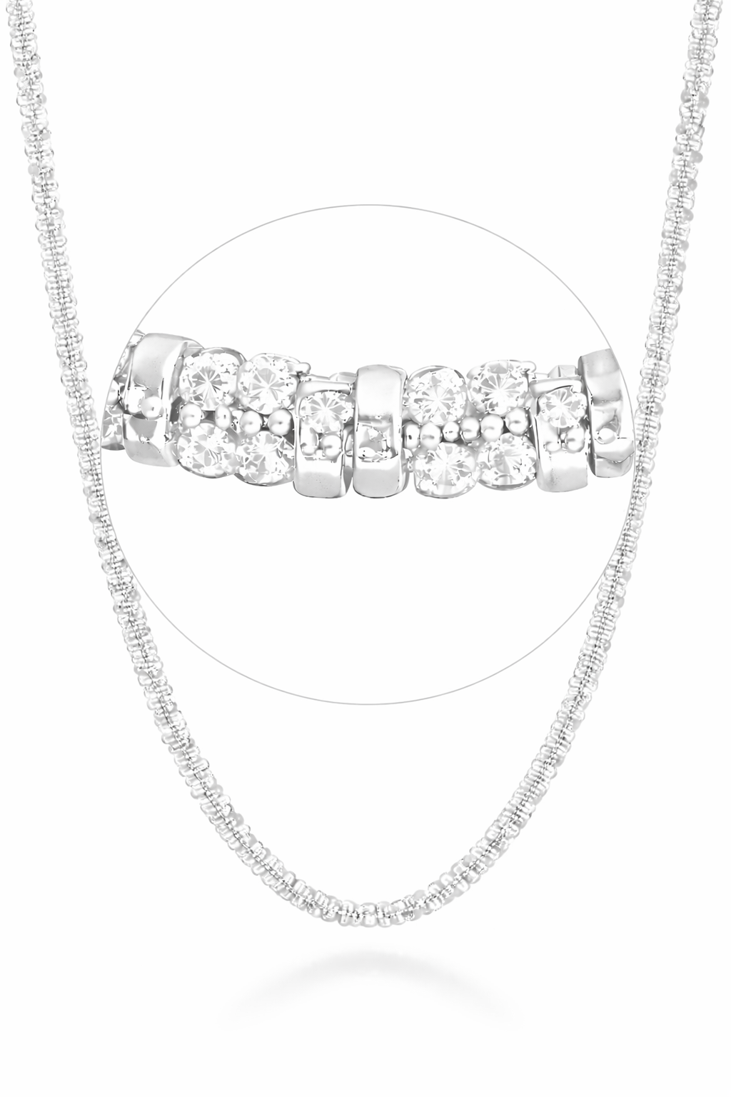 21W. Eslabón cubano con corte de diamante, plata esterlina italiana .925