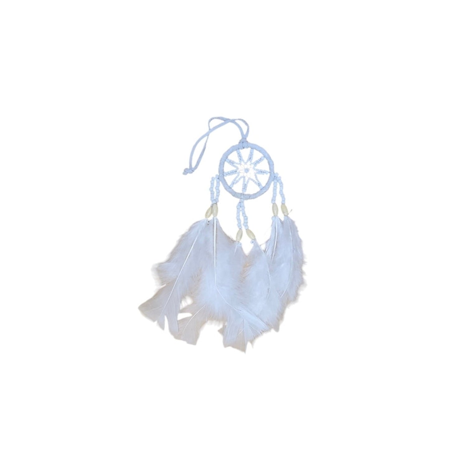 8C: White Dream Catcher Styles May Vary approx 2”- 3"