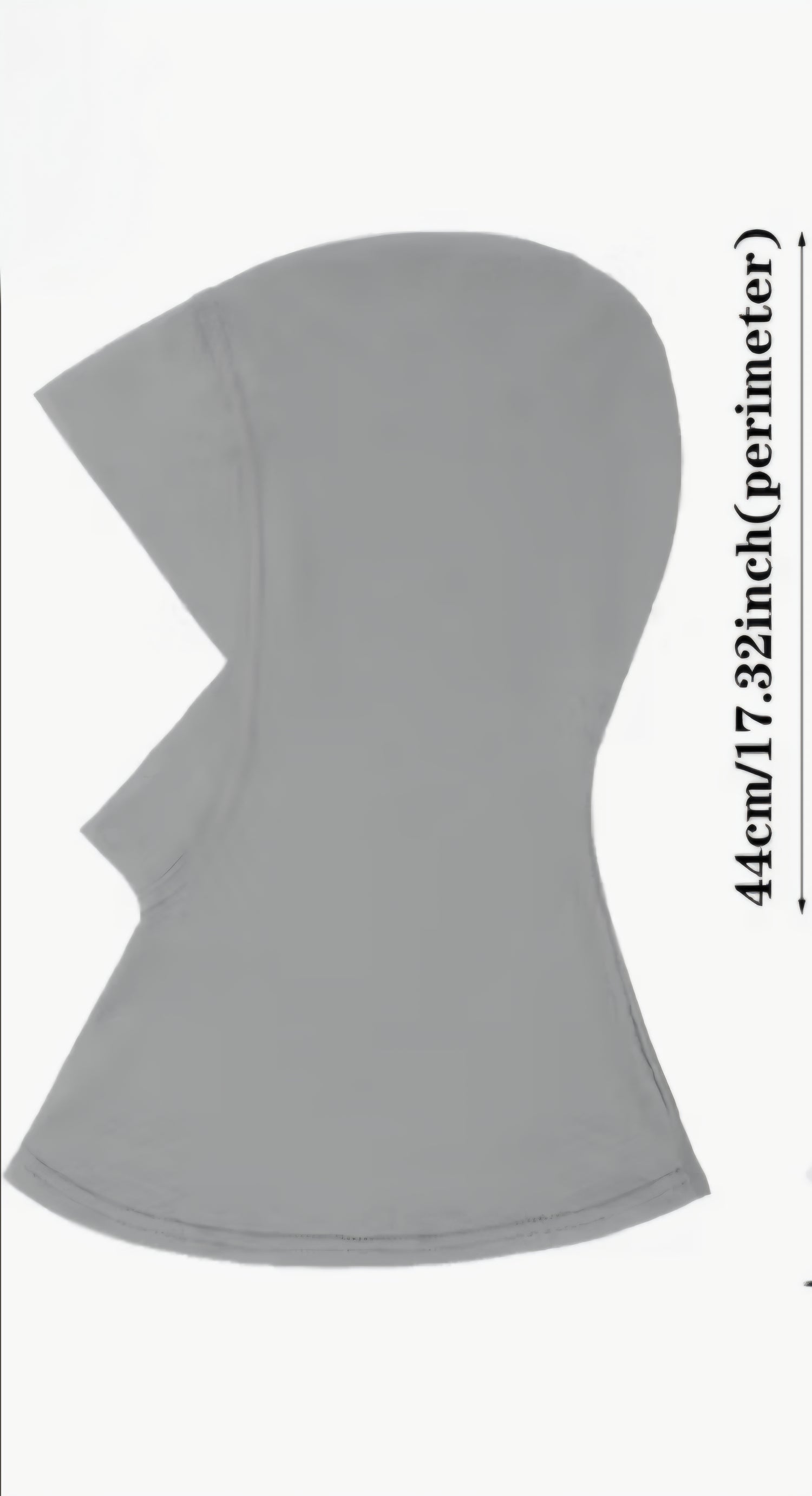 3WW: Grey Stretchy Pull Over Hijab Medium(*)