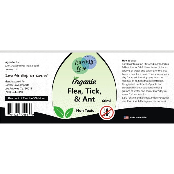 Organic Flea, Tick, &  Ant / Reactive 2x Oil & Water fusion